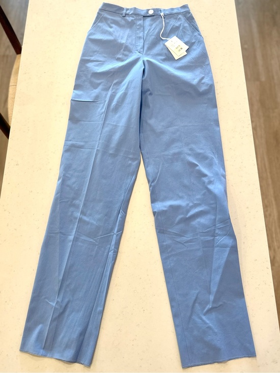 Gunex Pants - NWT Gunex Cotton Tailored Trousers Blue Size 6 Italian Made Designer Premium